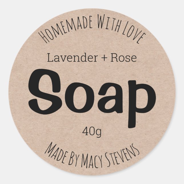 Adesivo Redondo Sem Amigos Simples Rótulos De Sabão De Papel Casta (Frente)