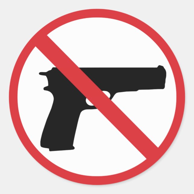 Adesivo Redondo Sem armas (Frente)