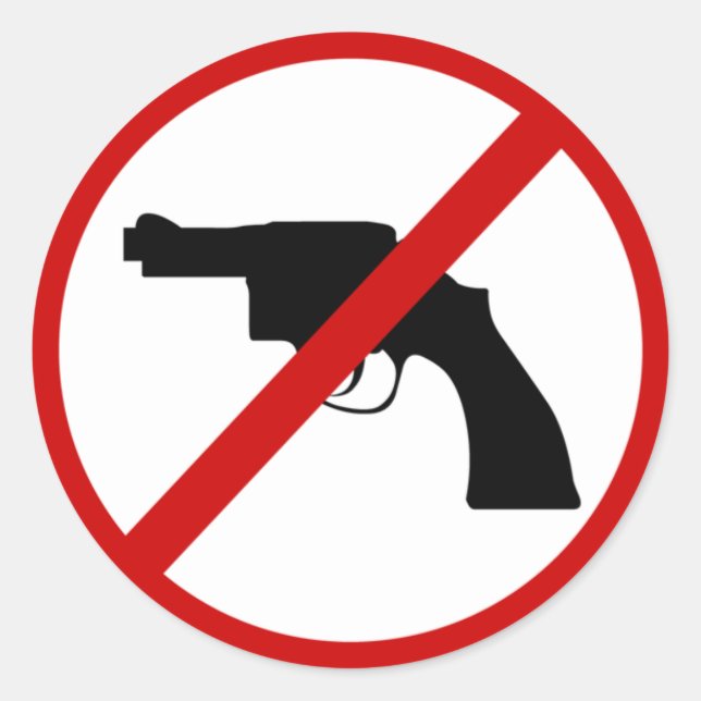 Adesivo Redondo Sem armas (Frente)