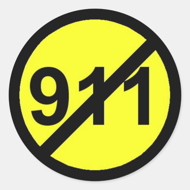 Adesivo Redondo Sem Autocolantes 911 Para Seus Telefones VoIP (Frente)