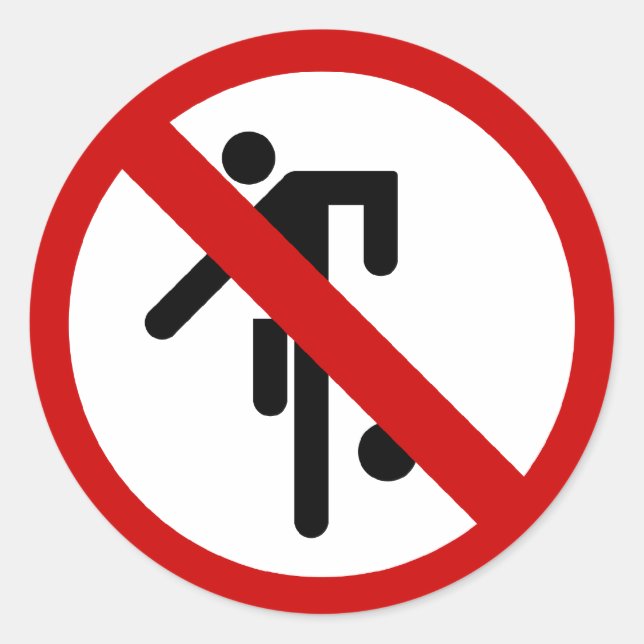 Adesivo Redondo SEM Ball Games ⚠ Tailandês Park Sinal ⚠ (Frente)