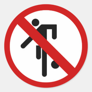 Adesivo Redondo SEM Ball Games ⚠ Tailandês Park Sinal ⚠