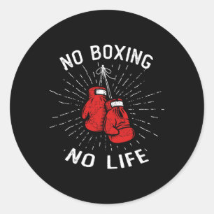 Adesivo Redondo Sem Boxing Sem Vida Boxando Luvas Artes Marciais