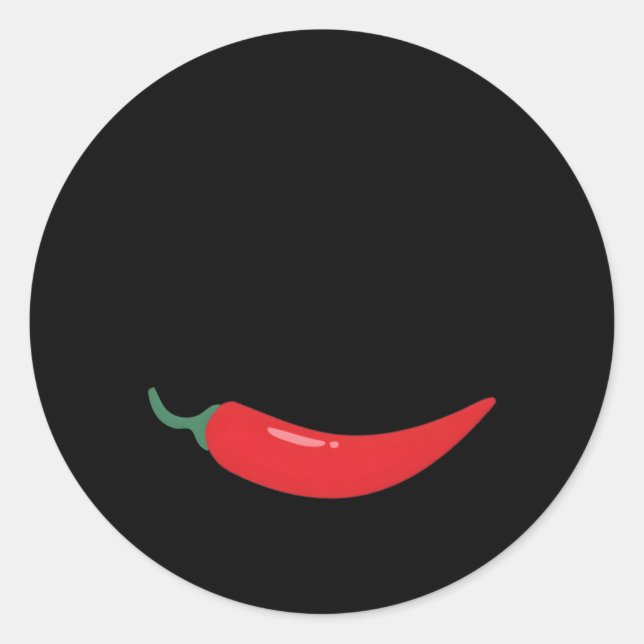 Adesivo Redondo Sem calor Sem Comida picante (Frente)