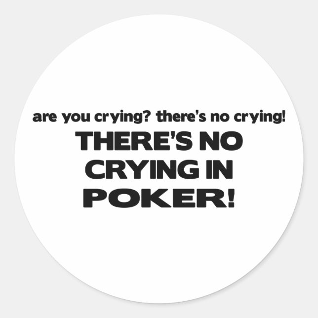 Adesivo Redondo Sem Choro - Poker (Frente)