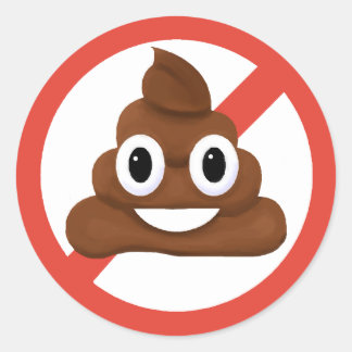 Adesivo Redondo Sem cocô
