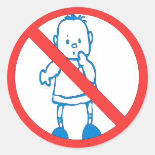 Adesivo Redondo Sem Crianças Permitidas