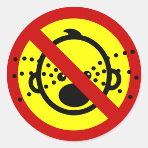 Adesivo Redondo SEM Cry Babies ⚠ Sinal de Aeroporto Tailandês ⚠