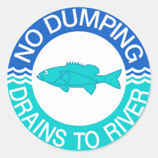 Adesivo Redondo Sem Drenagens Para Rio, Sinal, Nova Jersey, EUA
