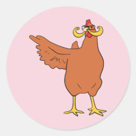 Adesivo Redondo Sem Frango Aqui