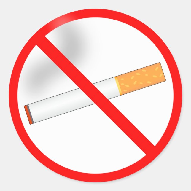 Adesivo Redondo Sem Fumar (Frente)