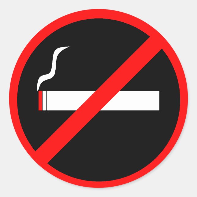 Adesivo Redondo Sem Fumar (Frente)