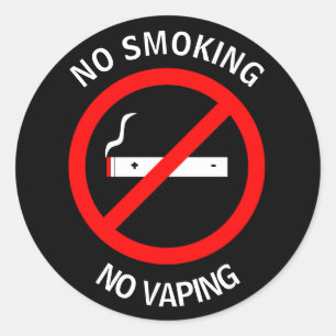 ADESIVO REDONDO SEM FUMAR SEM VAPOR SINAL