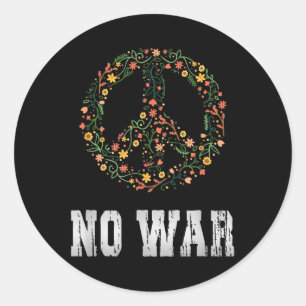 Adesivo Redondo Sem guerra, Paz, Antiguerra, Sem guerra
