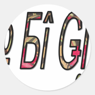 Adesivo Redondo Sem Impressão de Arte de Texto Bigiji