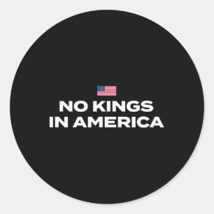 Adesivo Redondo Sem Kings Na América Com Bandeira Dos Eua