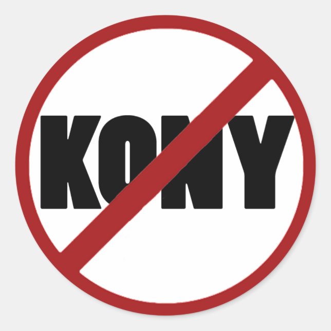Adesivo Redondo Sem Kony Stickers (Frente)