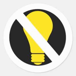 Adesivo Redondo sem lâmpadas incandescentes