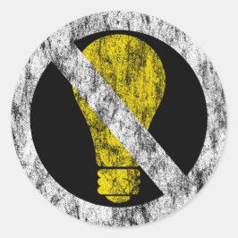 Adesivo Redondo sem lâmpadas incandescentes