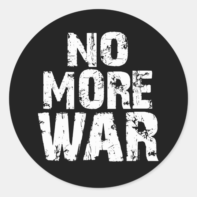 Adesivo Redondo Sem mais guerra (Frente)