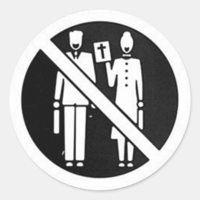 Adesivo Redondo Sem mais testemunhas de Jeová (Frente)