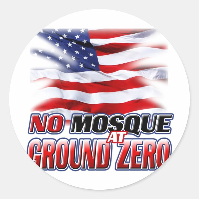 Adesivo Redondo Sem Mesquita No Ground Zero (Frente)