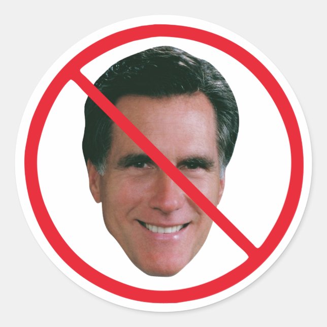 Adesivo Redondo Sem Mitt Romney (Frente)