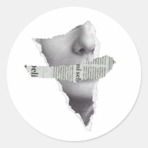 Adesivo Redondo Sem notícias aqui.bw