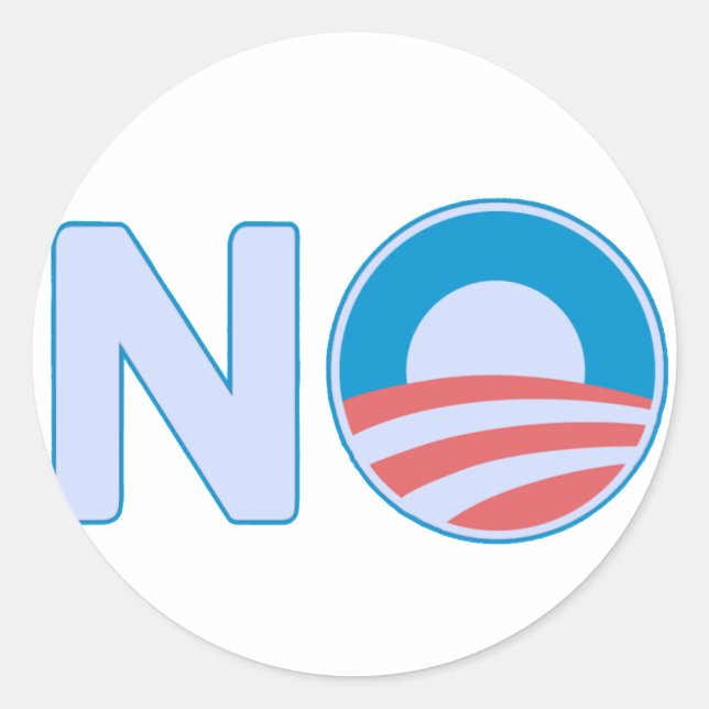 Adesivo Redondo Sem Obama Sticker (Frente)