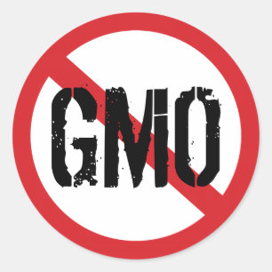 Adesivo Redondo Sem OGM Alimento Geneticamente Modificado