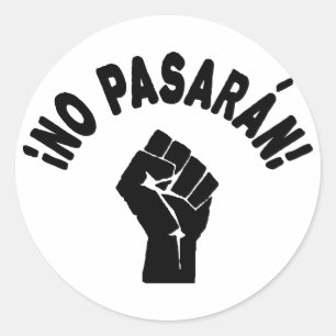 Adesivo Redondo Sem Pasaran - Não Podem Passar