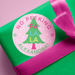 Adesivo Redondo Sem Peeking Bright Neon Fa La Christmas Tree<br><div class="desc">Adicione uma pop de neon aos seus presentes de Natal com o nosso adesivo festivo, divertido e neon colorido sem espiar. Nossa design apresenta um design festivo divertido "Fa La" e um design de árvore de natal neon ousado com neve branca em queda. As cores amarelas brilhantes, verdes, magenta e...</div>