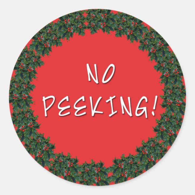 Adesivo Redondo SEM PEER Vinhetas de Natal de Scarebaby (Frente)