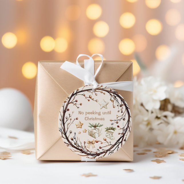 Adesivo Redondo Sem Pequim Até A Corrida do Natal (Criador carregado)