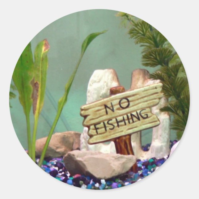 Adesivo Redondo Sem pesca (Frente)