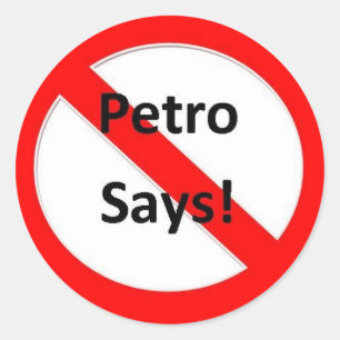 Adesivo Redondo Sem Petro Says