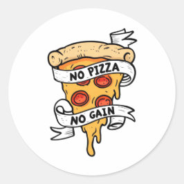 Adesivo Redondo Sem Pizza Sem Ganho