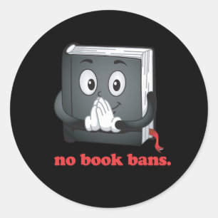Adesivo Redondo Sem proibições de livros, por favor