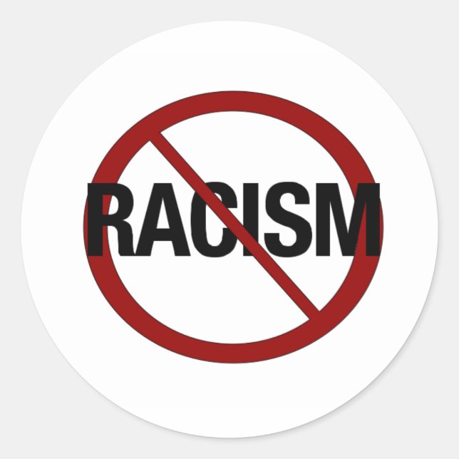 Adesivo Redondo Sem Racismo (Frente)