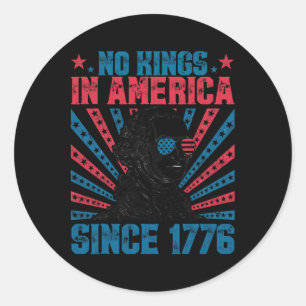 Adesivo Redondo Sem Reis Na América Desde 1776 Feliz 4 De Julho P