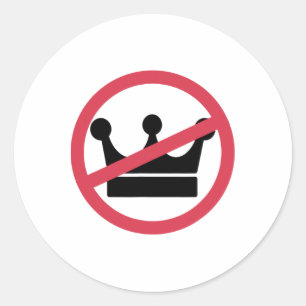 Adesivo Redondo Sem Reis Na América Pro Democracia Anti Monarquia 