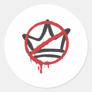 Adesivo Redondo Sem Reis Na América Pro Democracia Anti Monarquia 