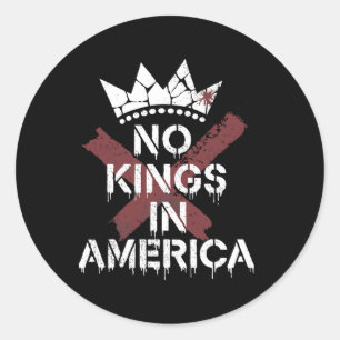 Adesivo Redondo Sem Reis Na Antismonarquia Americana - Edgy