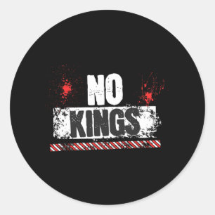 Adesivo Redondo Sem Reis Sem Autoritários Trump Marcha Pista