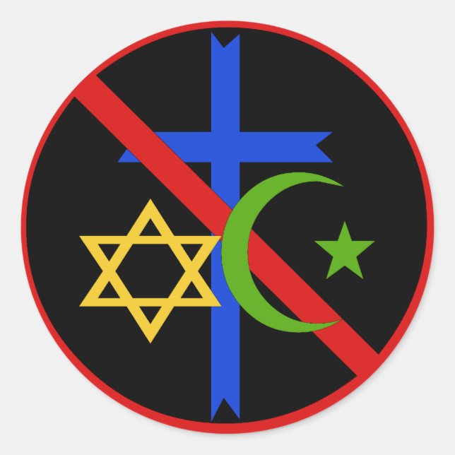 Adesivo Redondo Sem religião (Frente)