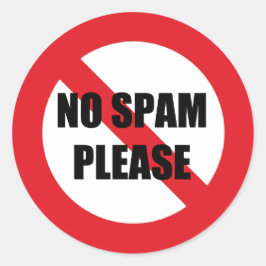 Adesivo Redondo Sem SPAM, por favor