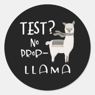 Adesivo Redondo - Sem Teste Prob-llama Professor Educador Engraçad