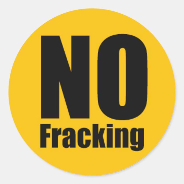 Adesivo Redondo Sem Vinheta de Fracking (Frente)