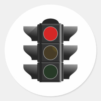 Adesivo Redondo Semáforo traffic leve vermelho conversas