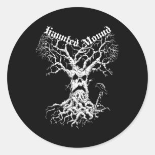 Adesivo Redondo Sematário Merch. Design A Árvore Fantasma. Monte A
